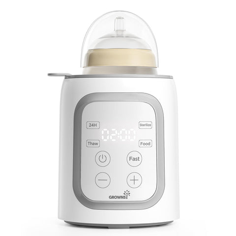 Grownsy 8-in-1 OG Fast Bottle Warmer with Timer, Gray
