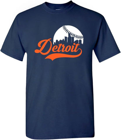 Xtreme Apparrel Cityscape Skyline Men's T-Shirt for Baseball Fans