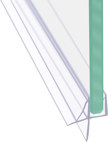 36" Frameless Shower Door Bottom Seal w/Drip Rail for 3/16" Glass, Vinyl
