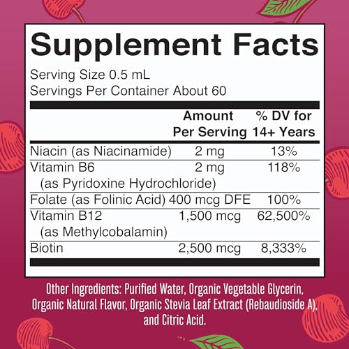 MaryRuth Organics Vitamin B Complex | B Complex Vitamins | Biotin | Vitamin B12 | Niacin | Folate | Metabolic Support Supplement | Vegan | USDA Organic | Non-GMO | Gluten Free | 2 Month Supply