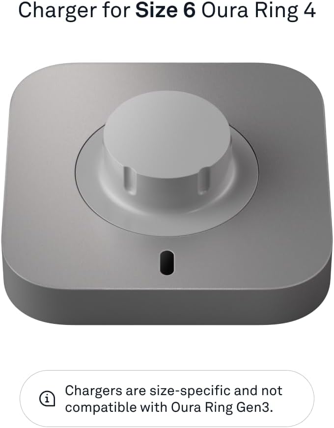 Oura Ring 4 Charger - Size 6 - Charging Dock and USB-C Cable