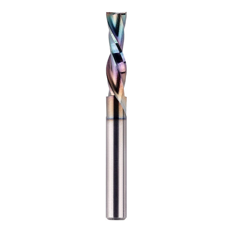 SpeTool 1/4 Inch Shank Downcut Spiral Router Bit 1/4 Inch Cutting Diameter 1 inch Cutting Length with Extra Long Life Coating CNC Router Bits End Mill for Woodwork Mortise Slot