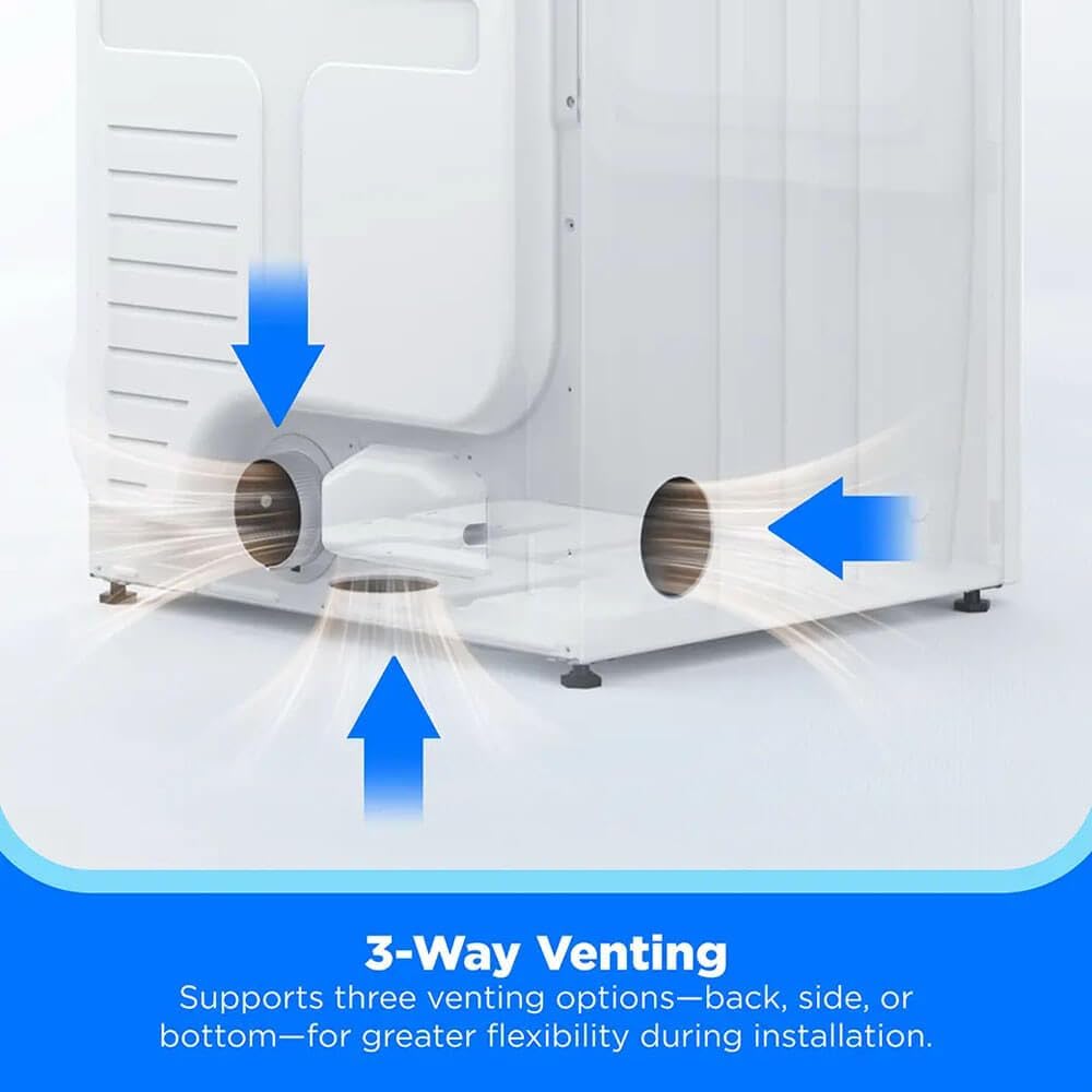 Midea MLTE41N1BWW 7.0 Cf Electric Dryer Sensor Dry