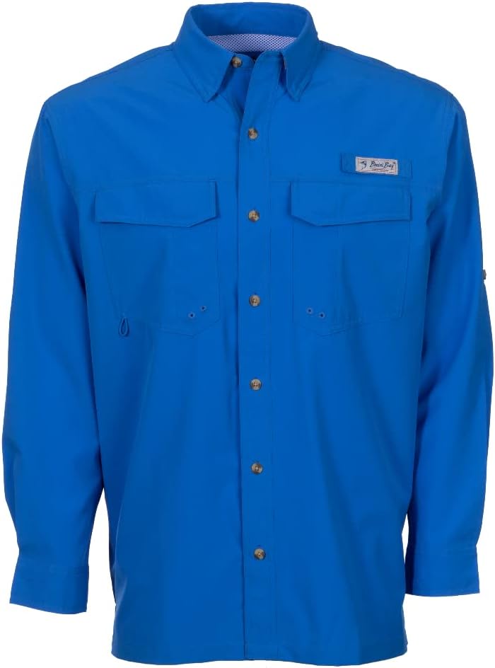 Bimini Bay Outfitters LTD Bimini Flats V Men's Long Sleeve Fishing Shirt Featuring BloodGuard Plus