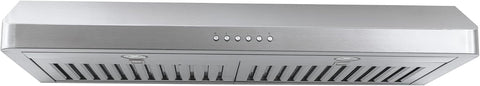 PROLINE 30-Inch Under Cabinet Range Hood, Ducted, 600 CFM, Stainless Steel, LED Lights, ULTRA-QUIET Blower Motor, 4 Speed, 3-Year Warranty, PLJW 185.30.