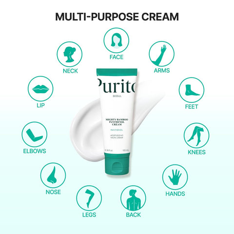 PURITO Panthenol 10% Cream for Sensitive Skin, 3.38 fl.oz