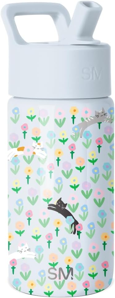 Simple Modern Kids Water Bottle & Toddler Cup | 14oz | Kittens