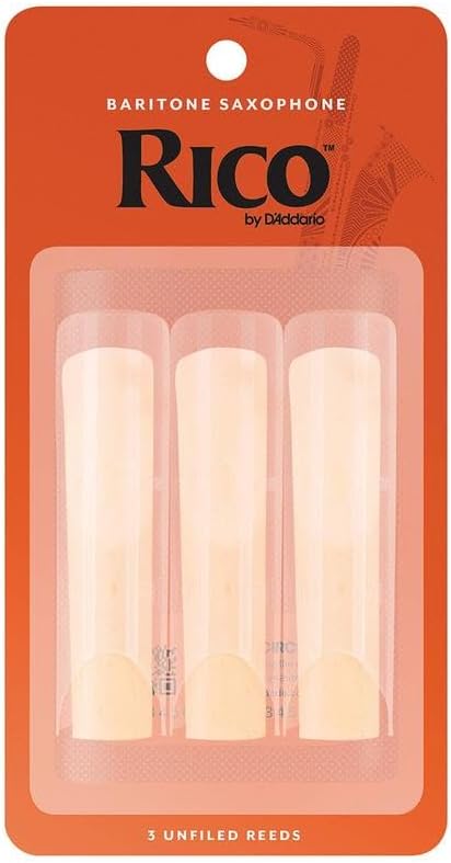 D’Addario Woodwinds - Rico Baritone Sax Reeds - RLA0320 - Strength 2.0, 3-Pack