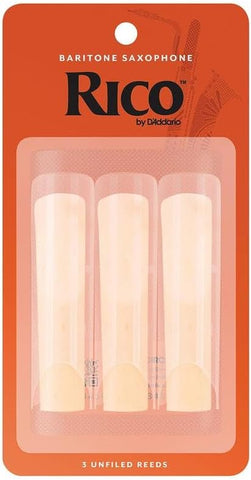 D’Addario Woodwinds - Rico Baritone Sax Reeds - RLA0320 - Strength 2.0, 3-Pack