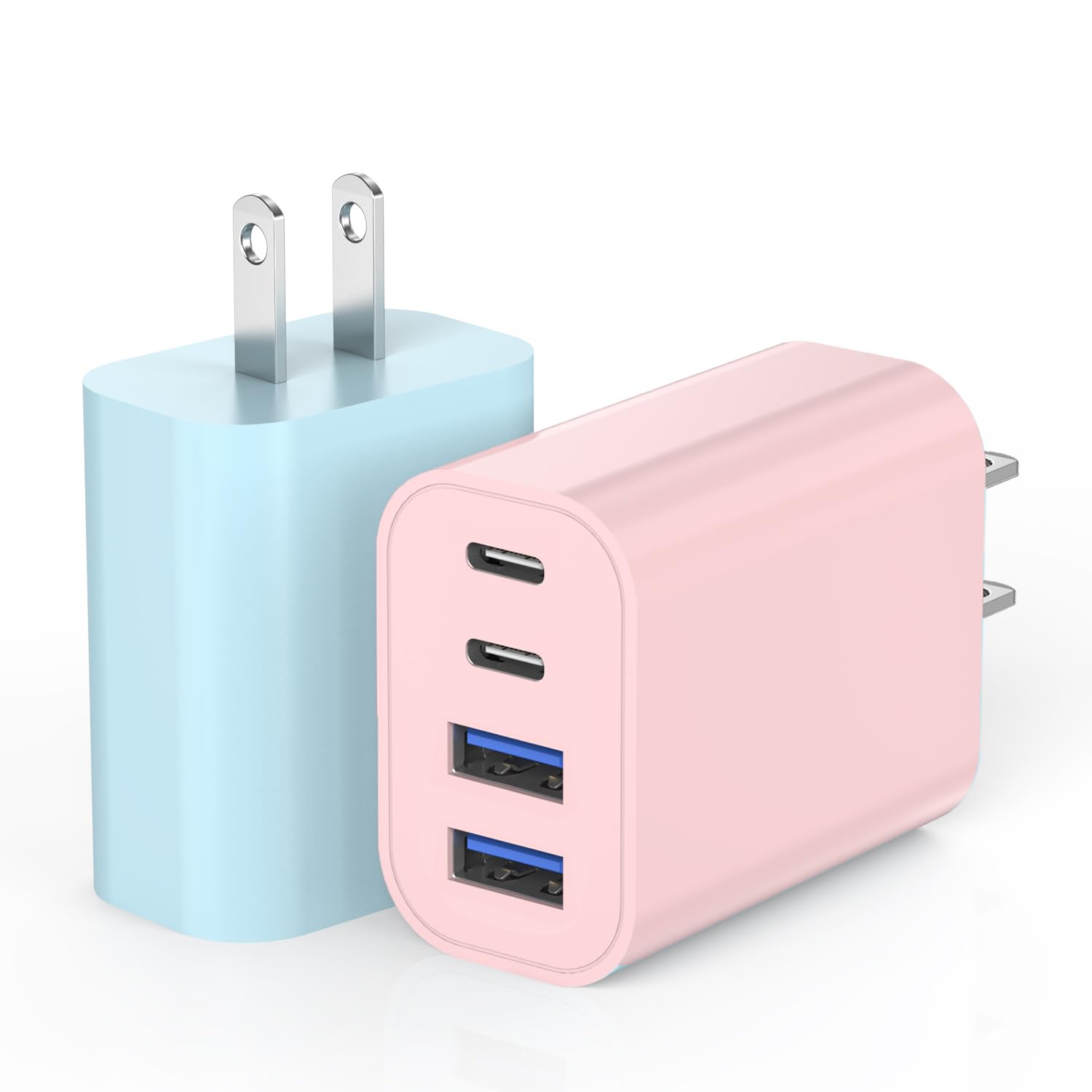 40W USB C Charger Block, [2 Pack] 4-Prot USB Type C iPhone Fast USB C Brick