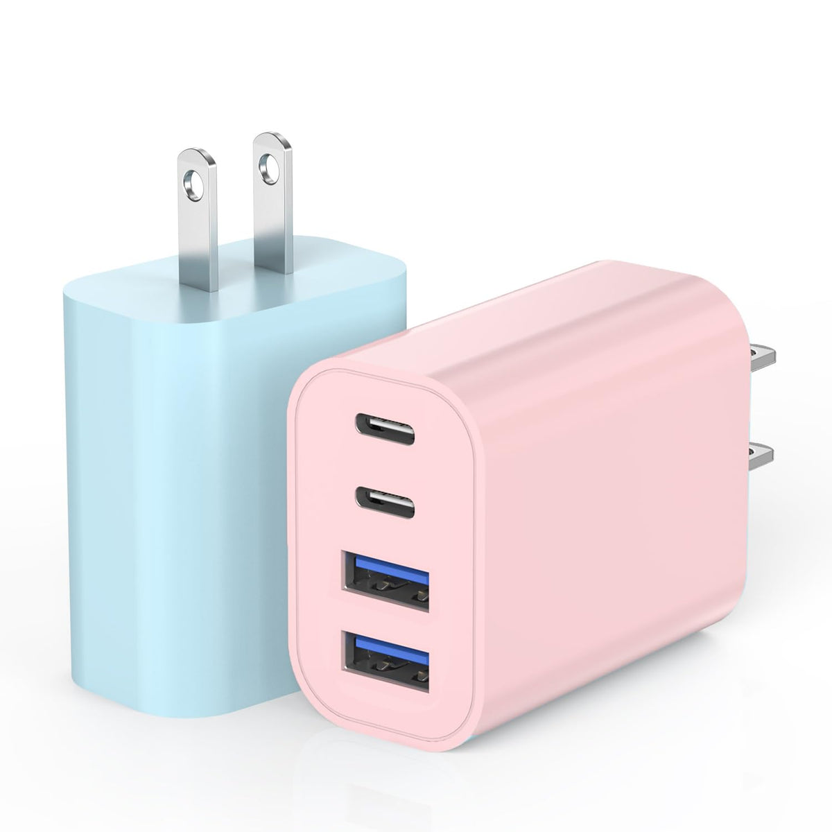40W USB C Charger Block, [2 Pack] 4-Prot USB Type C iPhone Fast USB C Brick