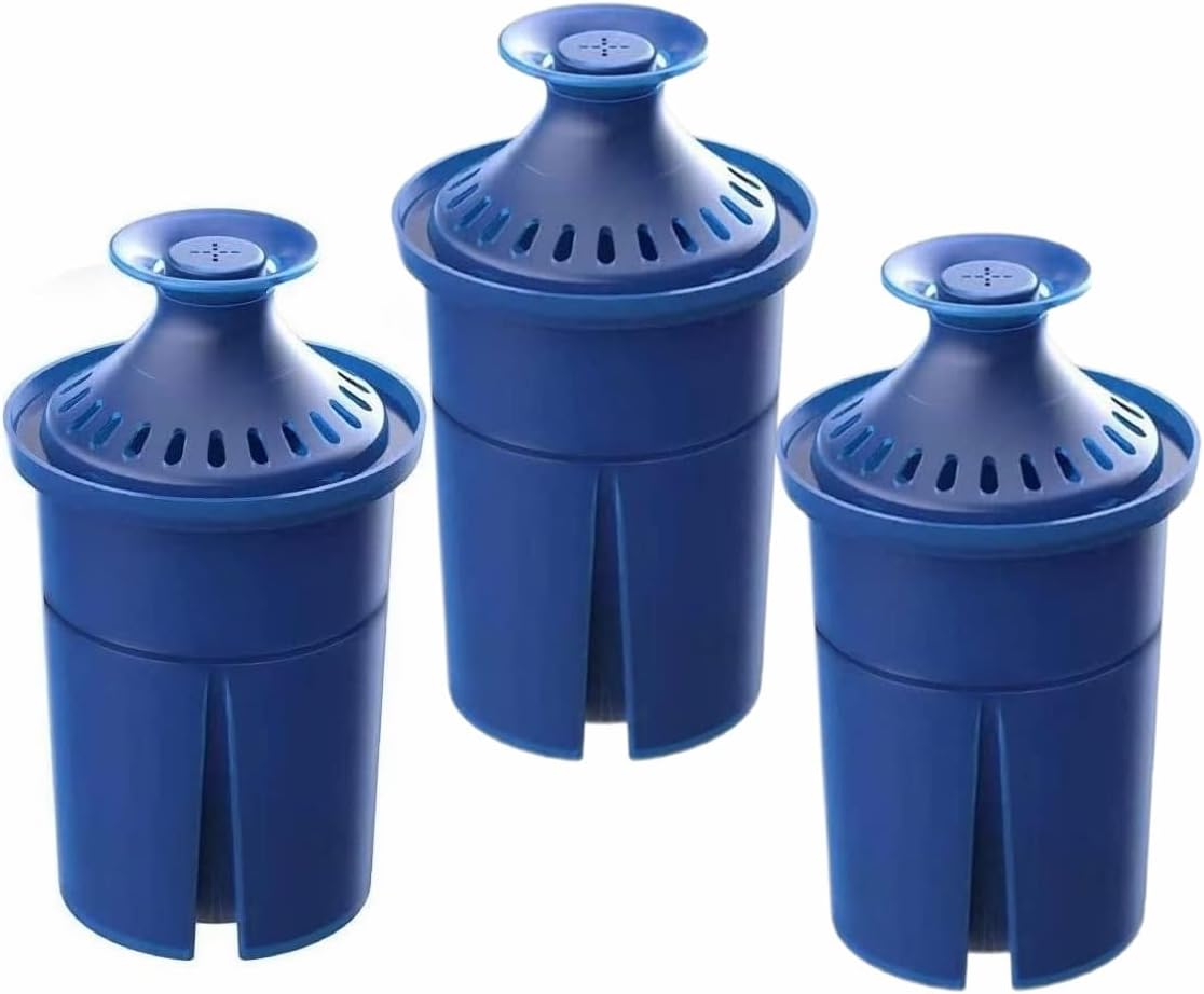 Elite Water Filter Replacements for Brita Pitcher Water Filter and Dispensers, NSF Certified to Remove 99% of Lead,BPA FREE,3 Count(Blue)