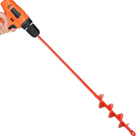 MAXCCINO Auger Drill Bit for Planting 2"(D) x14.5(L), Garden Ground Earth Spiral Drill Bit for 3/8" Hex Drive Drill, for Post Hole Digger Bulb Bedding Digging Plant Rapid Planter
