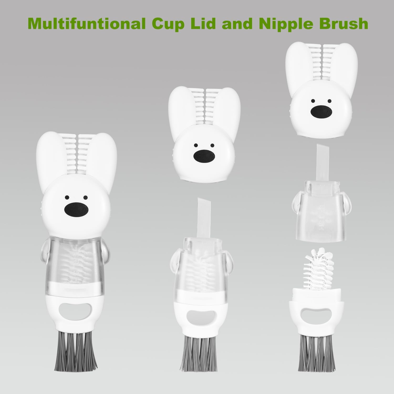 [3 Pack] Bottle Brushes, Stainless Steel Long Handle Water Bottle Scrub Cleaning Brush Set Including Straw & Lid Cleaner for Baby Bottles, Sports Cups, Coffee Mugs, Tumblers