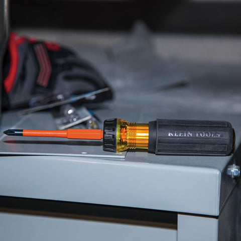 Klein Tools 32293 2-in-1 Insulated Screwdriver with Flip Blade