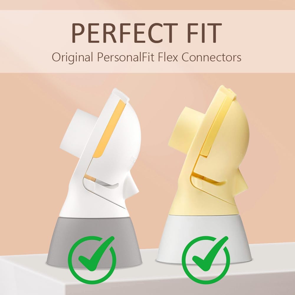 PumpMom-us Membranes Compatible with Medela Pump Parts, Silicone Diaphragm for PersonalFit Flex connectors Replacement Membranes, Pump in Style MaxFlow, Swing Maxi and Freestyle Flex Parts, 2-Pack (2)