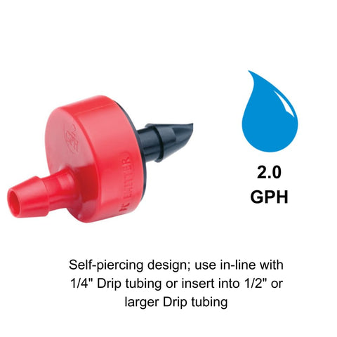 Rain Bird SW20/10PS Drip Emitter, 1/4", 10-Pack