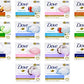 Dove, Beauty Bar Soap Variety Pack of 14, Go Fresh, Shea Butter, Coconut Milk, White, Pampering, Restoring, Exfoliating - 90g (7 Scents, 2 of Each)