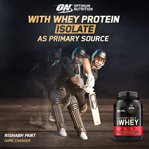 Optimum Nutrition Gold Standard 100% Whey Protein Powder, Delicious Strawberry, 2 Pound (Pack of 1)