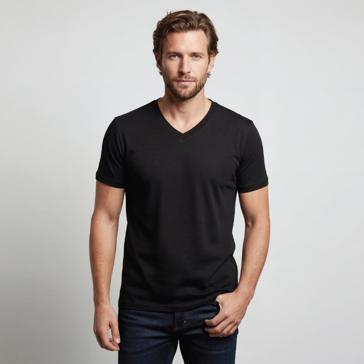 Lands' End Men's V-Neck Undershirt 3 Pack