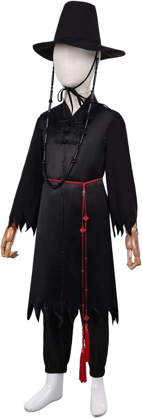 Anime Cosplay Costume Coat Black Shirt Pant Belt Hat Halloween