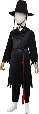 Anime Cosplay Costume Coat Black Shirt Pant Belt Hat Halloween