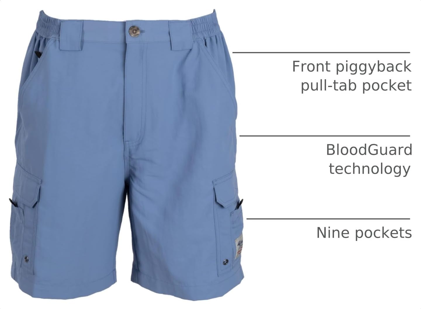 Bimini Bay Outfitters LTD Boca Grande II Men's Fishing Short Featuring BloodGuard