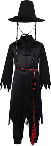 Anime Cosplay Costume Coat Black Shirt Pant Belt Hat Halloween