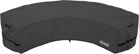 ULTCOVER Waterproof 4-6 Seater Patio Curved Sectional Sofa Cover, Black