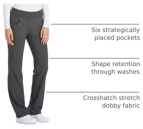 Cherokee Iflex Scrubs for Women Straight Leg Scrub Pants with 6 Pockets