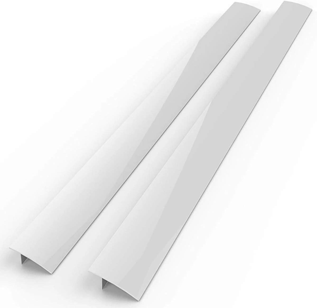 Stove Gap Covers (2 Pack), Easy to Clean Gap Fillers Between Counters and Stovetops, Oven, Washer，Furniture Easy to Install Heat Resistant, Black 25 Inches