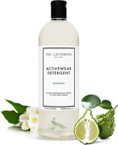 The Laundress Activewear Luxury Laundry Detergent, Marine Fragrance, 32 oz | 4-in-1 Enzyme Detergent for Workout Performance Fabrics, Fights Sweat Odors & Stains, 90% USDA Certified Biobased Product