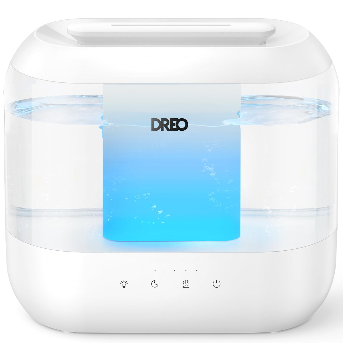 Dreo Humidifiers for Bedroom, Top Fill 4L Supersized Cool Mist Humidifier, 32H Runtime, 28 dB Quiet Ultrasonic Air Humidifier for Large Room, Plants, Baby Nursery, Indoor, Night Light, Easy to Clean