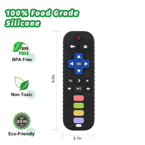 Fu Store Baby Teether Toy Silicone Chew Toys for Baby Remote Control Shape
