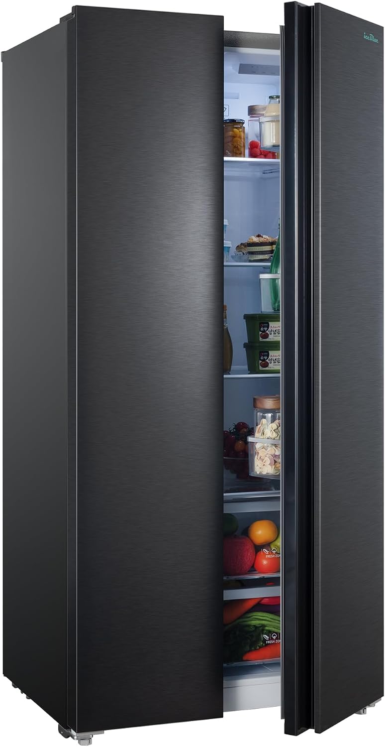 20.7 Cu.Ft. Side-by-side Refrigerators, 36" Full Size Refrigerator - Black
