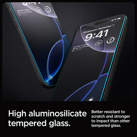 Spigen Tempered Glass Screen Protector [GlasTR EZ FIT] designed for iPhone 16 Pro [2 Pack]