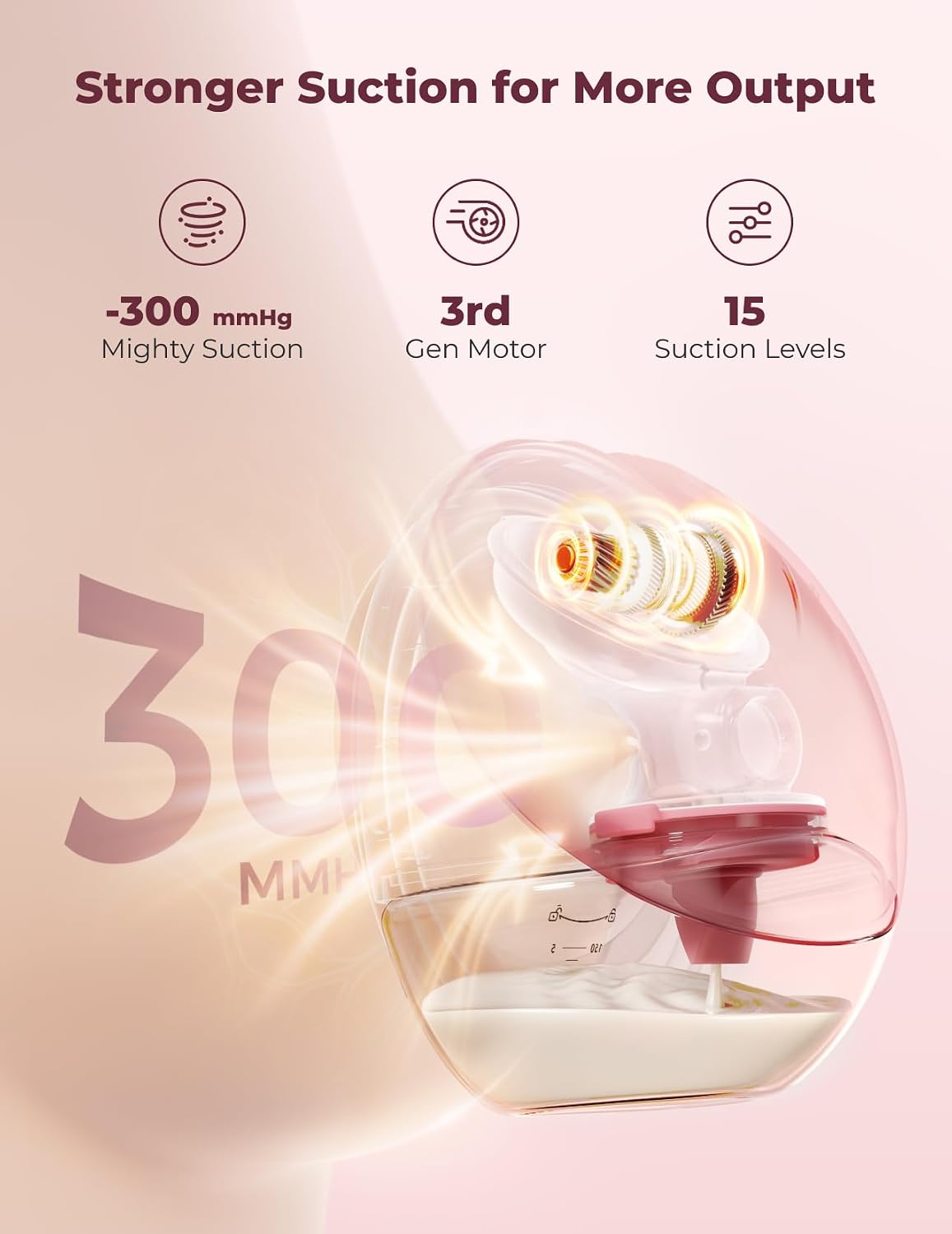 Momcozy Breast Pump Hands-Free Upgraded Mobile Flow M9 24mm, 2Pcs Cozy Red