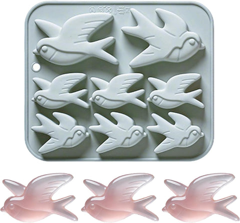 8-Cavity Silicone Swallow Bird Candy Molds
