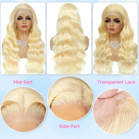 JINNOO 30 Inch 613 13x6 Lace Front Wig Human Hair 200 Density Blonde Wig Human Hair 613 HD Lace Frontal Wig Body Wave Lace Front Wig Pre Plucked Glueless Blonde Wigs