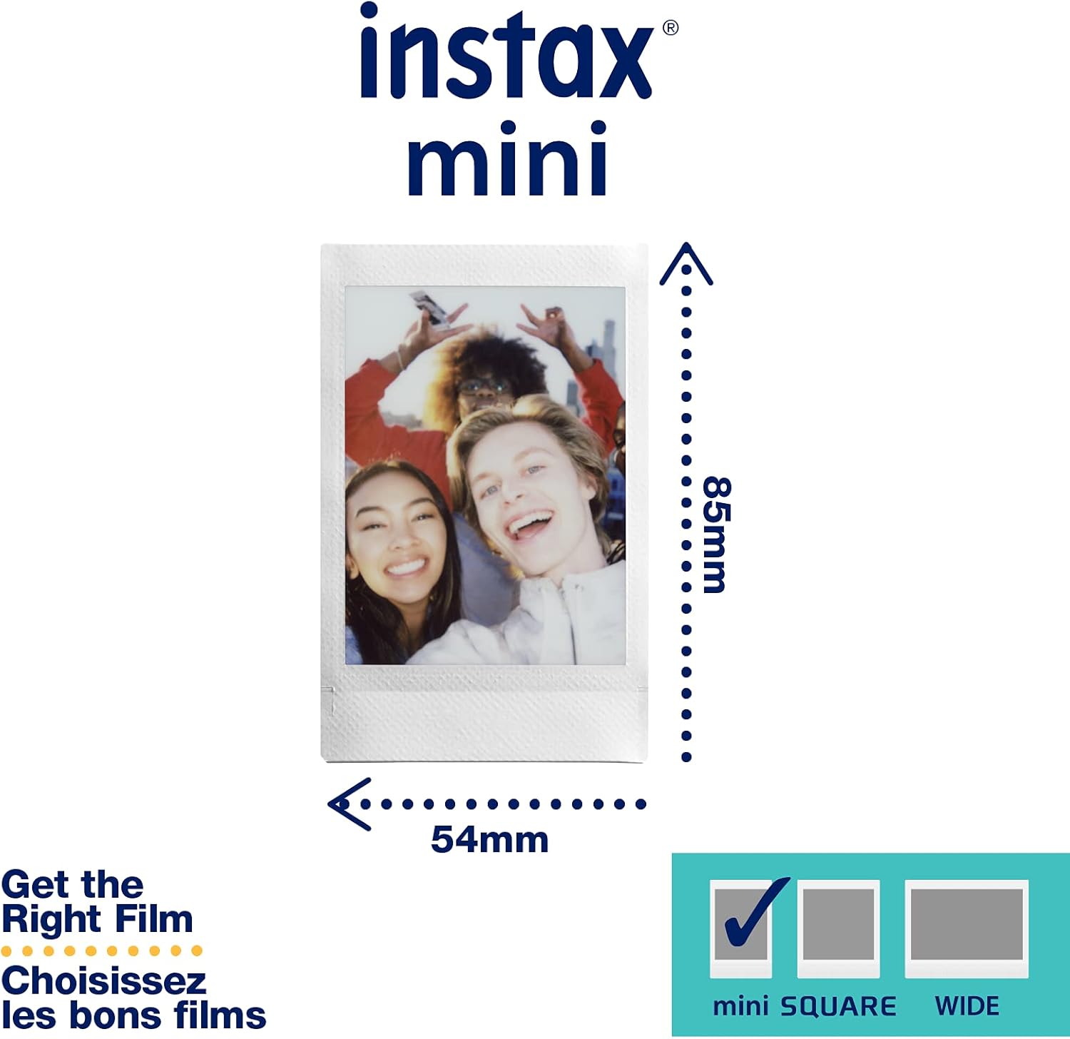 FUJIFILM Instax Mini Instant Film Twin Pack (White), 20 Photos
