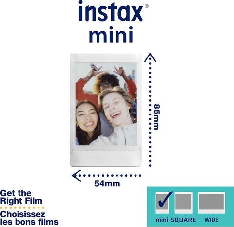 FUJIFILM Instax Mini Instant Film Twin Pack (White), 20 Photos