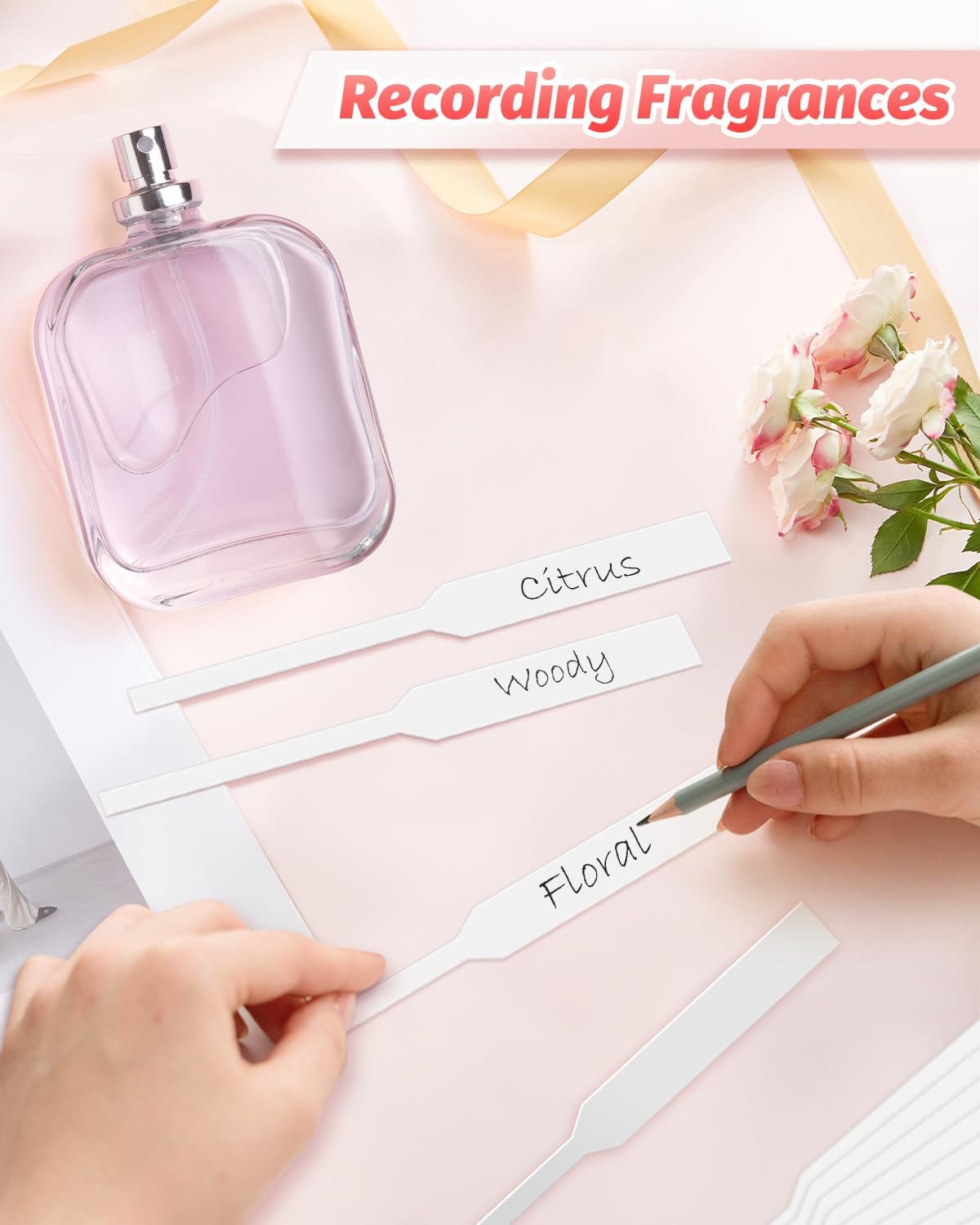 2500 Pack Perfume Tester Strips, White Fragrance Blotters for Scent Testing