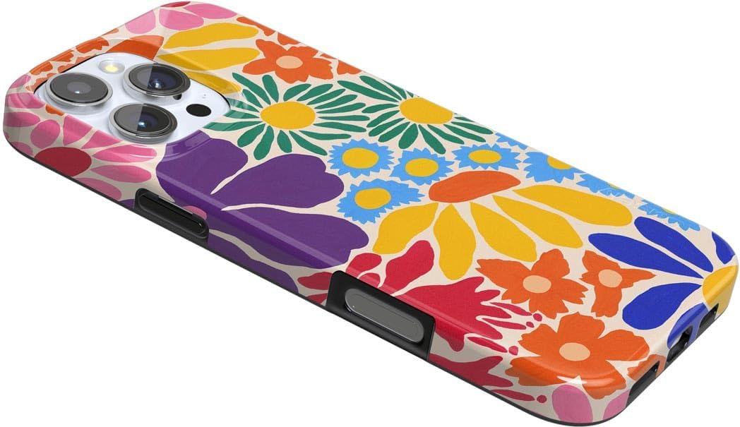 Casely iPhone 16 Pro Max Case | Flower Patch | Multi-Color Floral | Compatible with MagSafe | Classic Ultra Slim Design