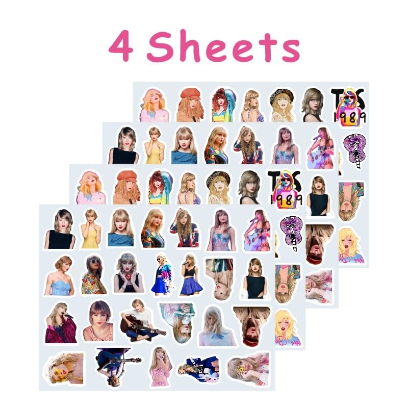 88pcs TS Stickers for Water Bottles Birthday Party Supplies for Girls Party Decorations Party Favors, Vinyl Stickers and Decals