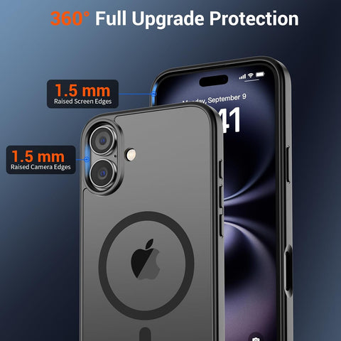 SUPFINE Magnetic for iPhone 16 Case Black