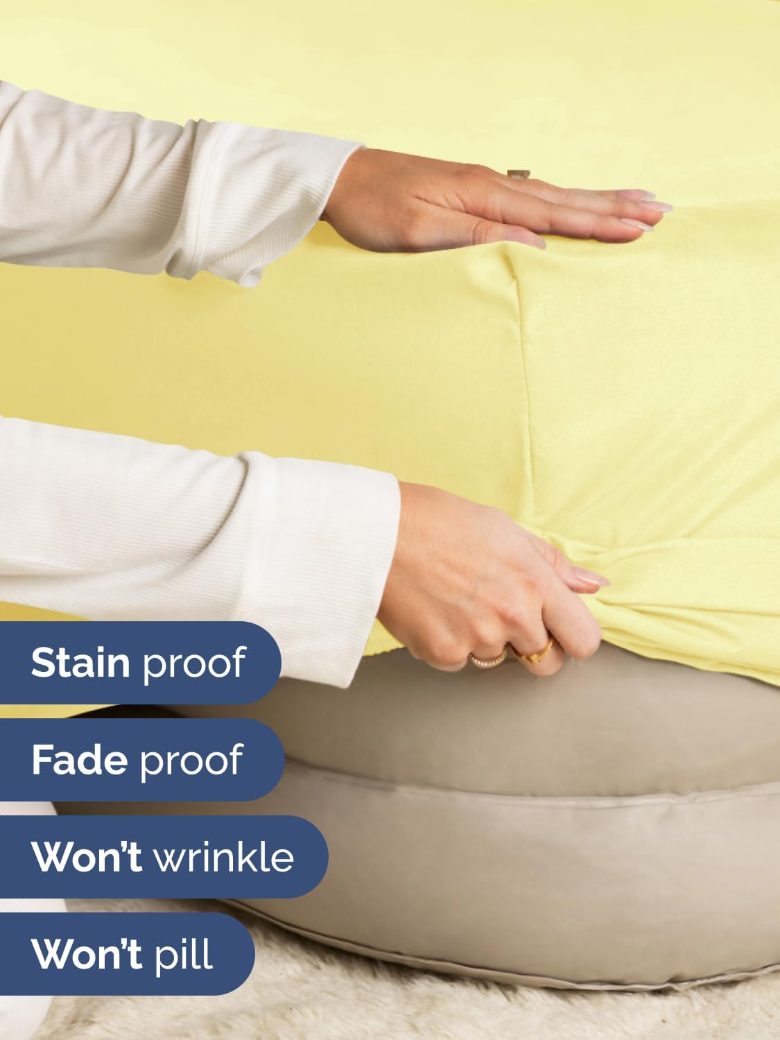 CGK Extra Deep Full Single Fitted Sheet Only - Yellow