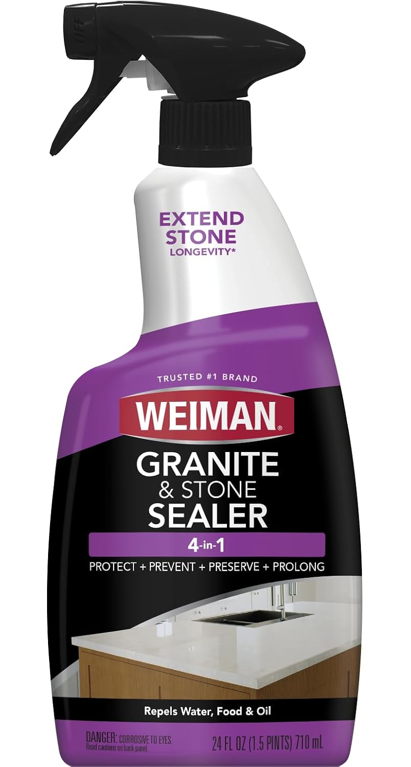 Weiman Granite & Stone Sealer Spray, Water-Based, pH-neutral, 24 Oz