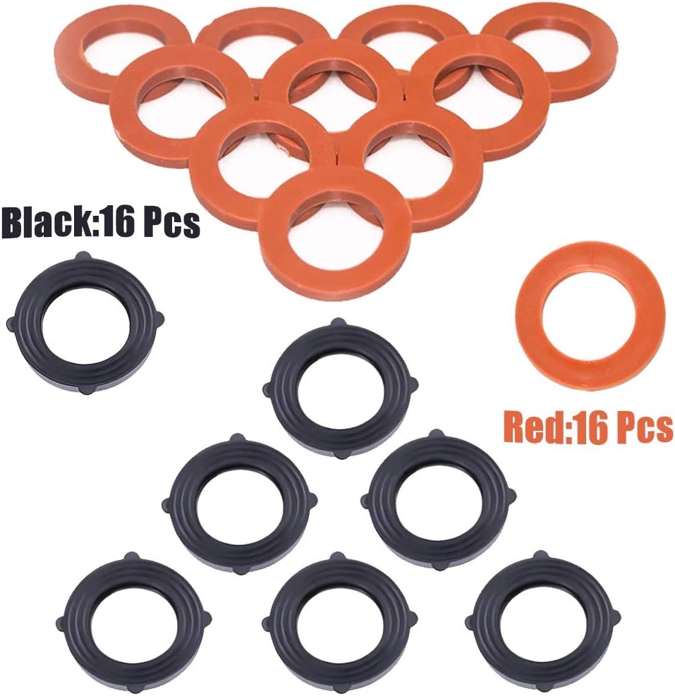 Garden Hose Washer Heavy Duty Rubber Washer Seals Fit All Standard 3/4 Inch Garden Hose and Water Faucet Fittings,32Packs