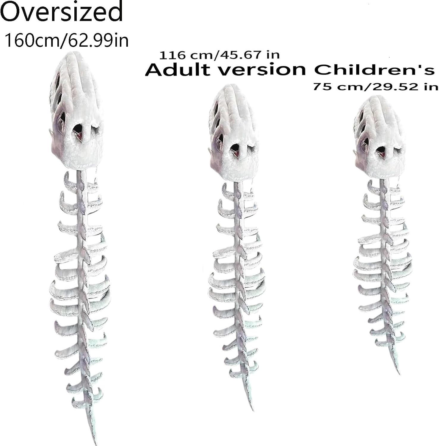 Dinosaur Costume-3D Skeleton Design,Realistic Halloween Dinosaur Skeleton Costume,Themed Skull Cosplay Props