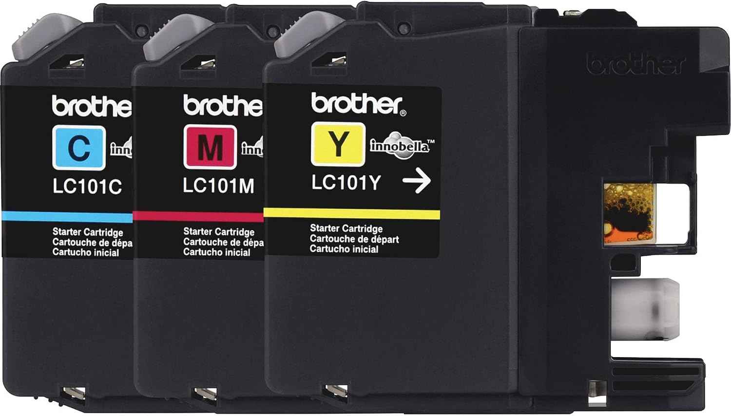 Brother Genuine Standard Yield Color Ink Cartridges, LC1013PKS, 3-Pack, Cyan, Magenta, Yellow, 300 Pages/Cartridge